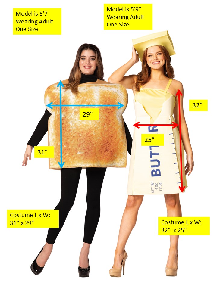 Rasta Imposta Toast Butter Partnerkostüm One Size 2-8