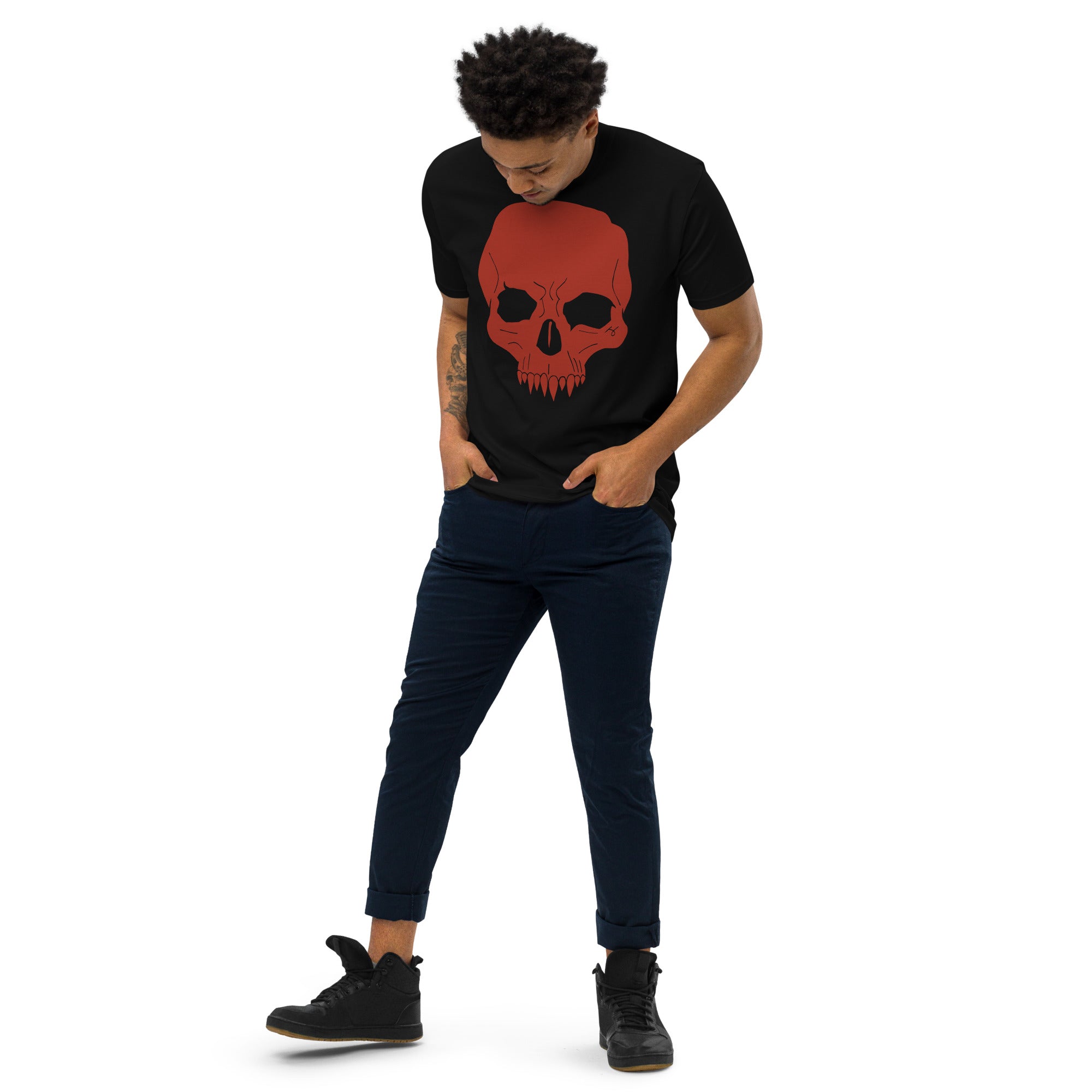 Black Snake DEMA T-Shirt schwarz Totenkopf Heavyweight