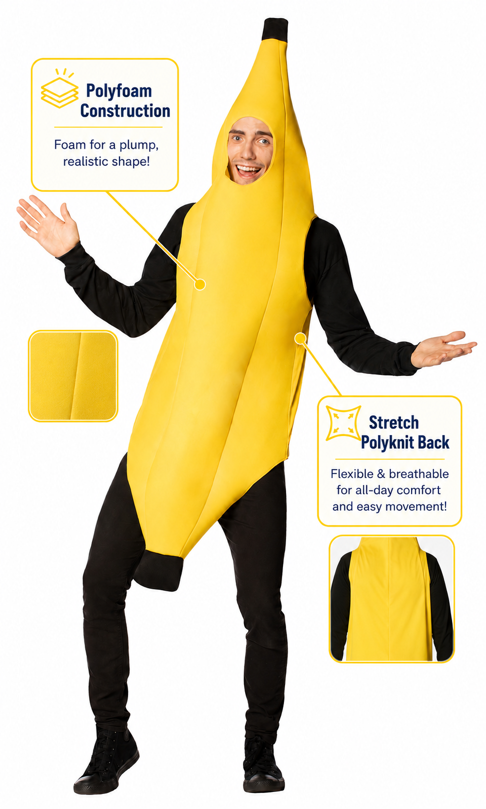 Rasta Imposta Ultimate Banana Kostüm Banane Einheitsgröße