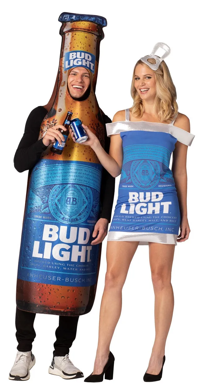 Rasta Imposta Bud Light Flasche Kleid Paarkostüm Spandex
