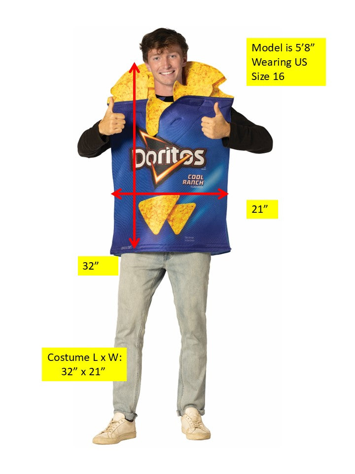 Rasta Imposta Doritos Cool Ranch Kinderkostüm Chipstüte Gr.16