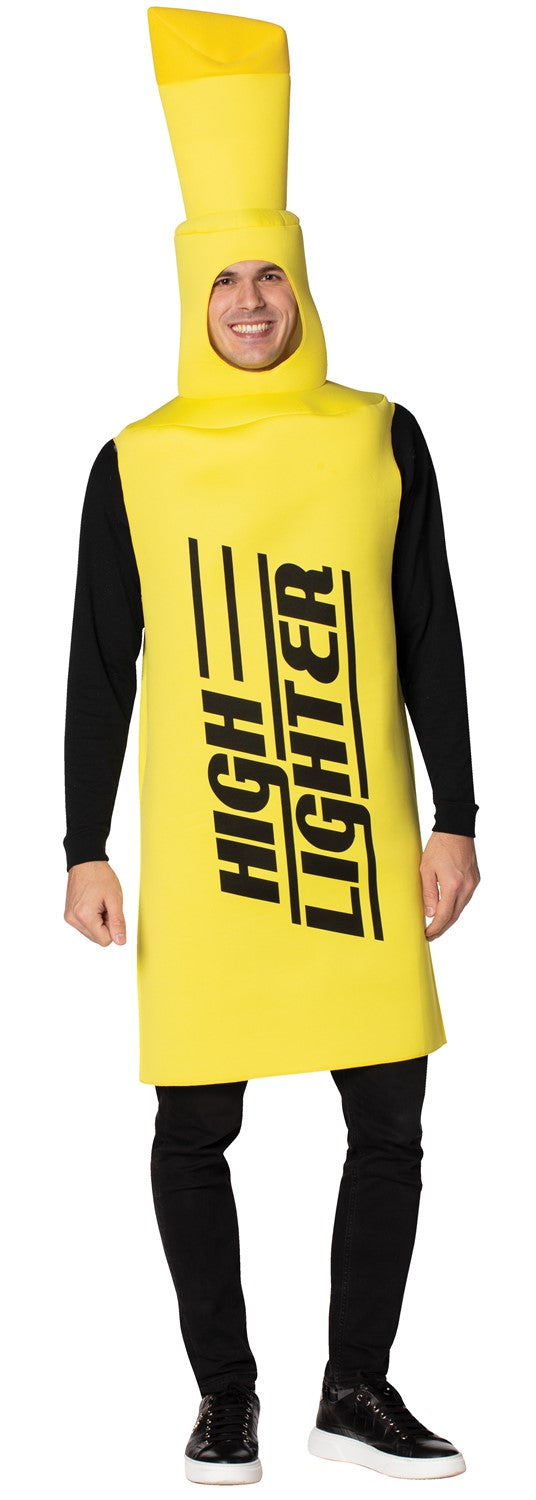 Rasta Imposta Yellow Highlighter Kostuem Einheitsgroesse
