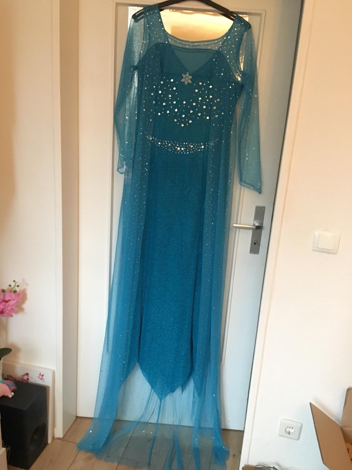 Katara Prinzessin Elsa Kleid Blau Glitzer Kostüm S Damen