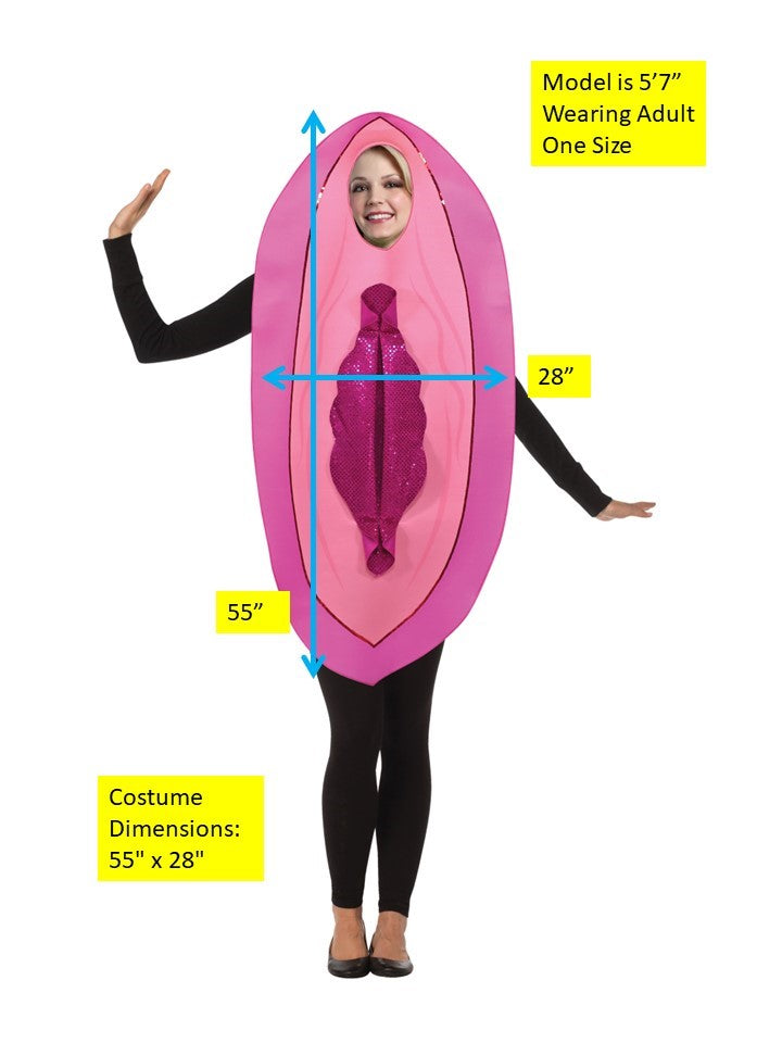 Rasta Imposta Pink Sequin Vagina Kostüm Damen