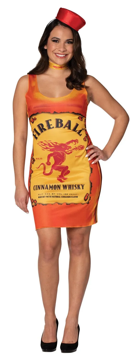 Rasta Imposta Fireball Tank Dress Damenkostüm 4-8 mit Mütze