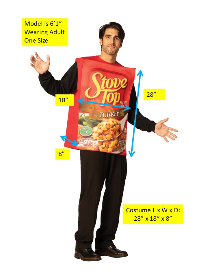 Rasta Imposta Kraft Stove Top Turkey Stuffing Kostüm One Size
