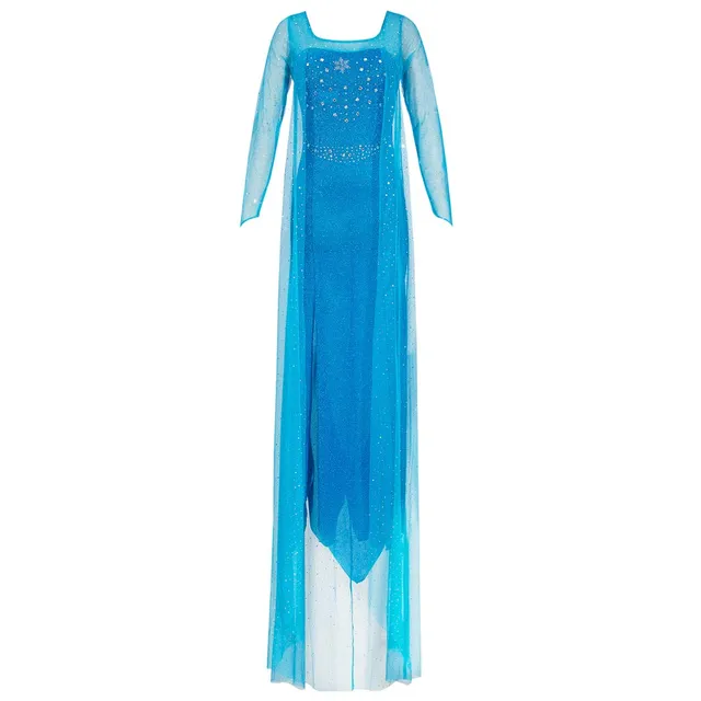 Katara Prinzessin Elsa Kleid Blau Glitzer Kostüm S Damen