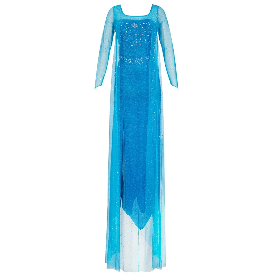 Katara Prinzessin Elsa Kleid Blau Glitzer Kostüm S Damen