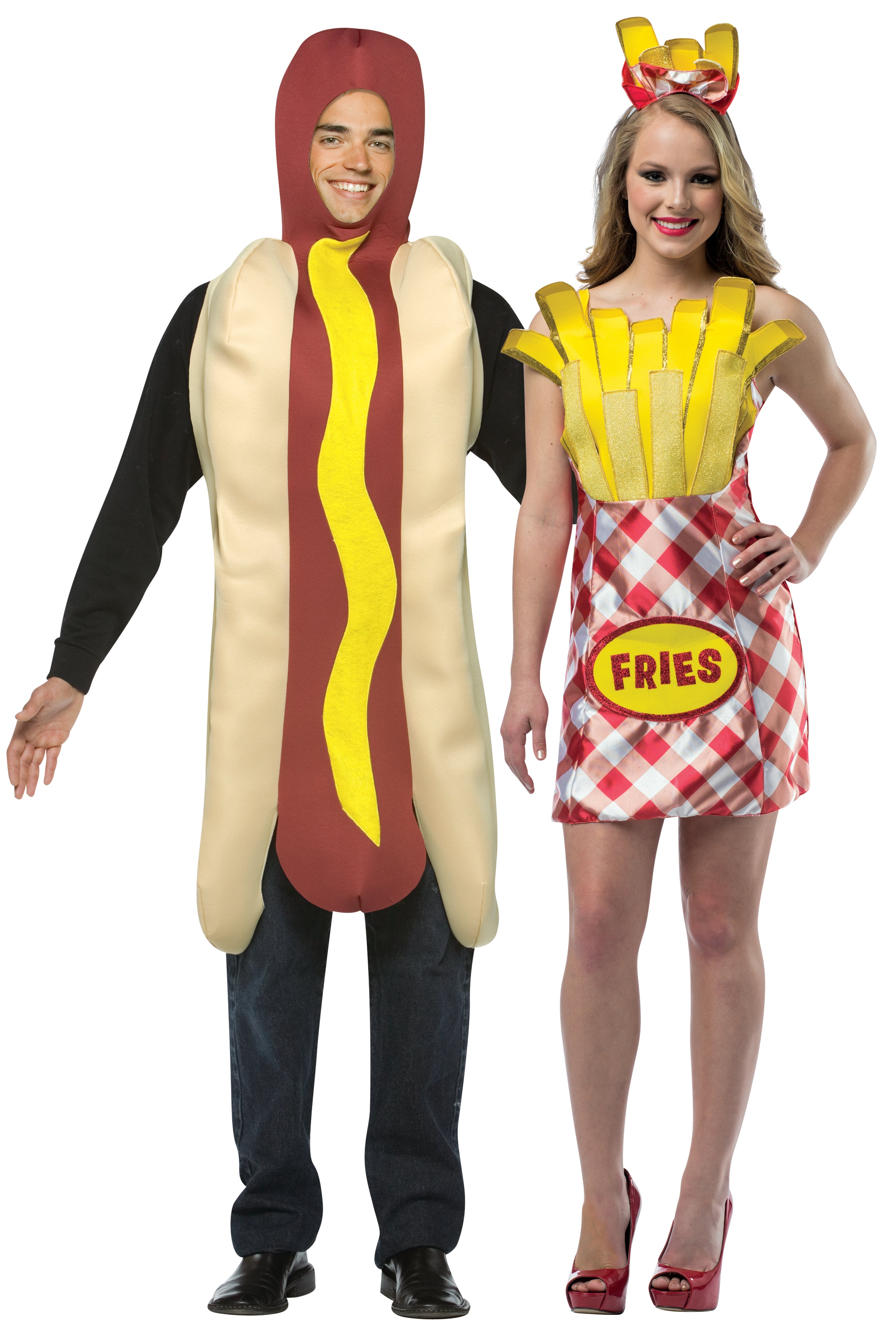 Rasta Imposta Hot Dog Pommes Paarkostüm Tunika Kleid