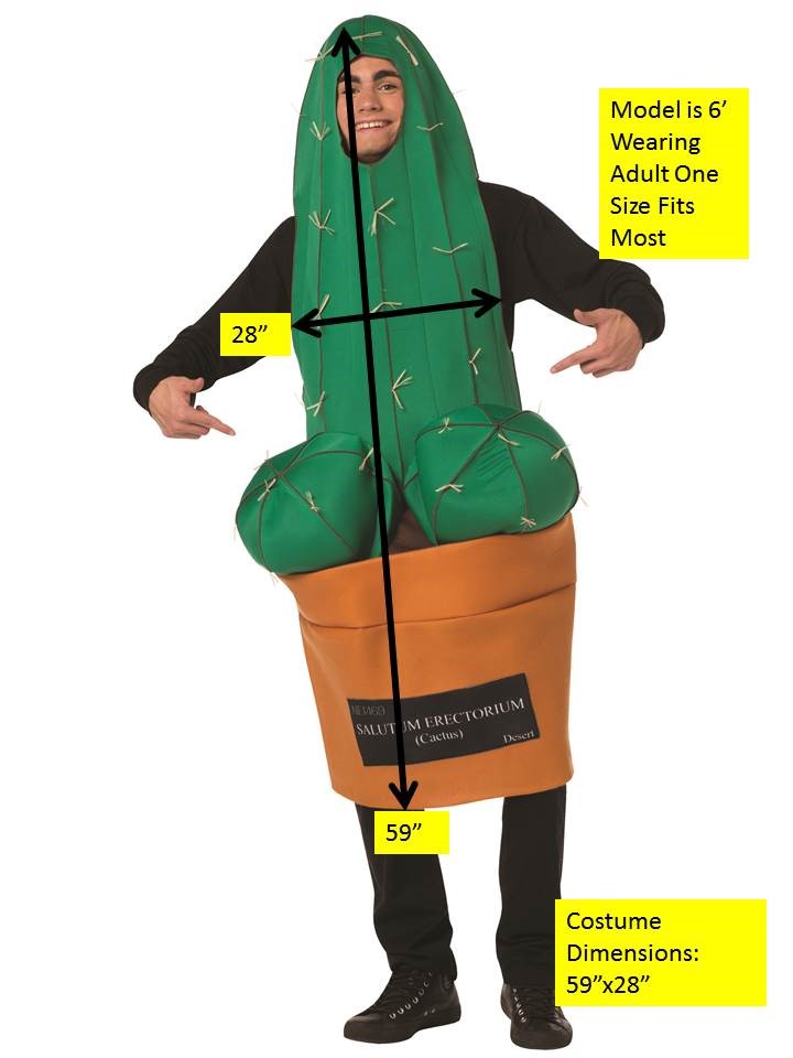 Rasta Imposta Happy Cactus Kostüm One Size Topf