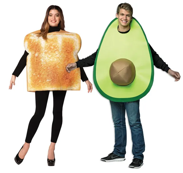 Rasta Imposta Toast & Avocado Partnerkostüm Einheitsgröße Lebensmittel