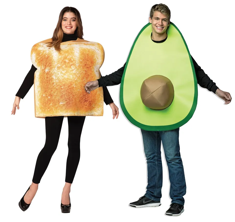 Rasta Imposta Toast & Avocado Partnerkostüm Einheitsgröße Lebensmittel