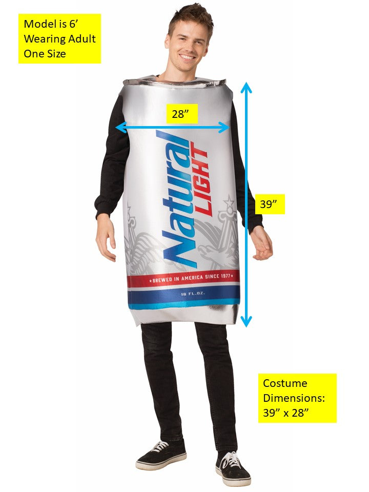 Rasta Imposta Natural Light Beer Can Kostüm Einheitsgröße Unisex