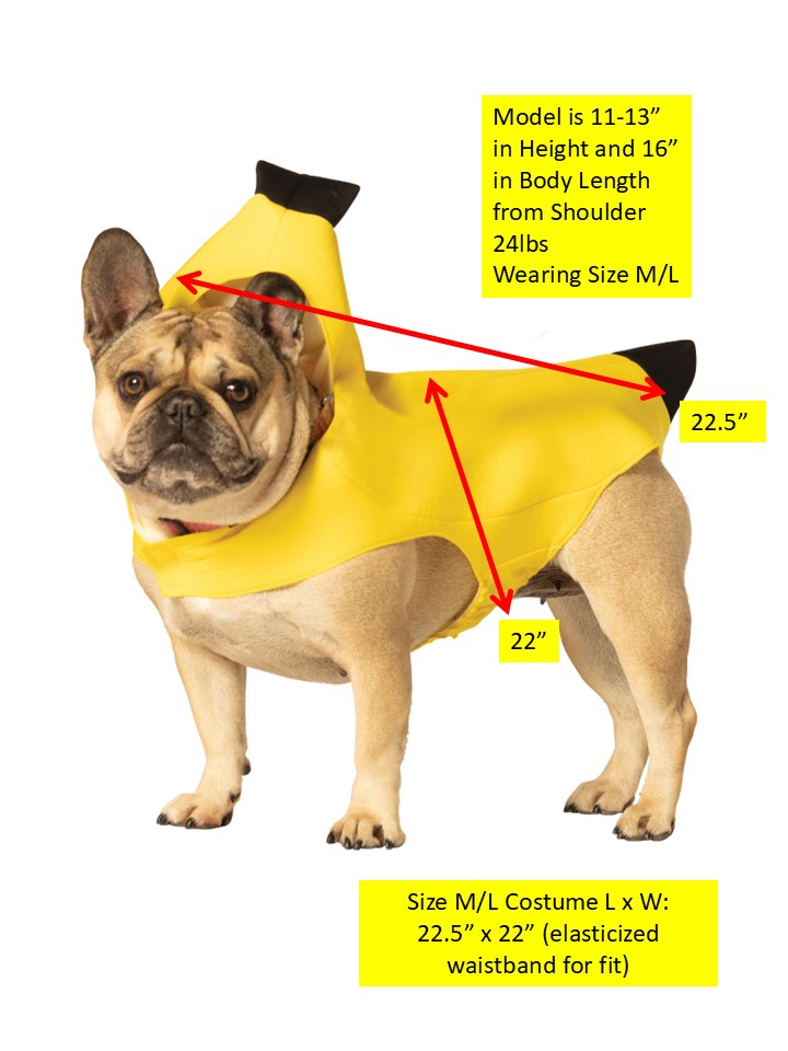 Rasta Imposta Banana Hundekostüm XS-3X Banane Gelb