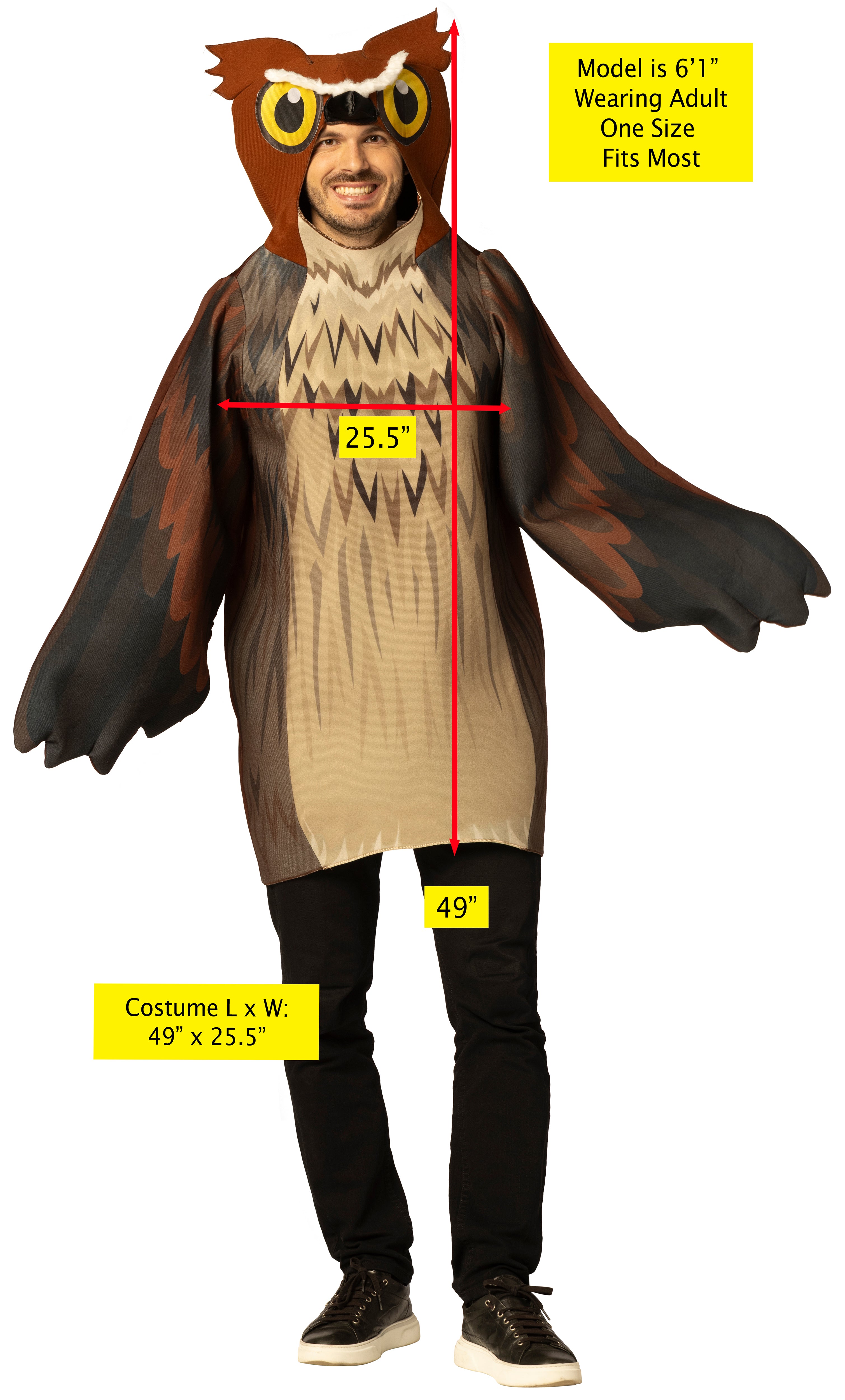 Rasta Imposta Owl Kostüm Eule One Size