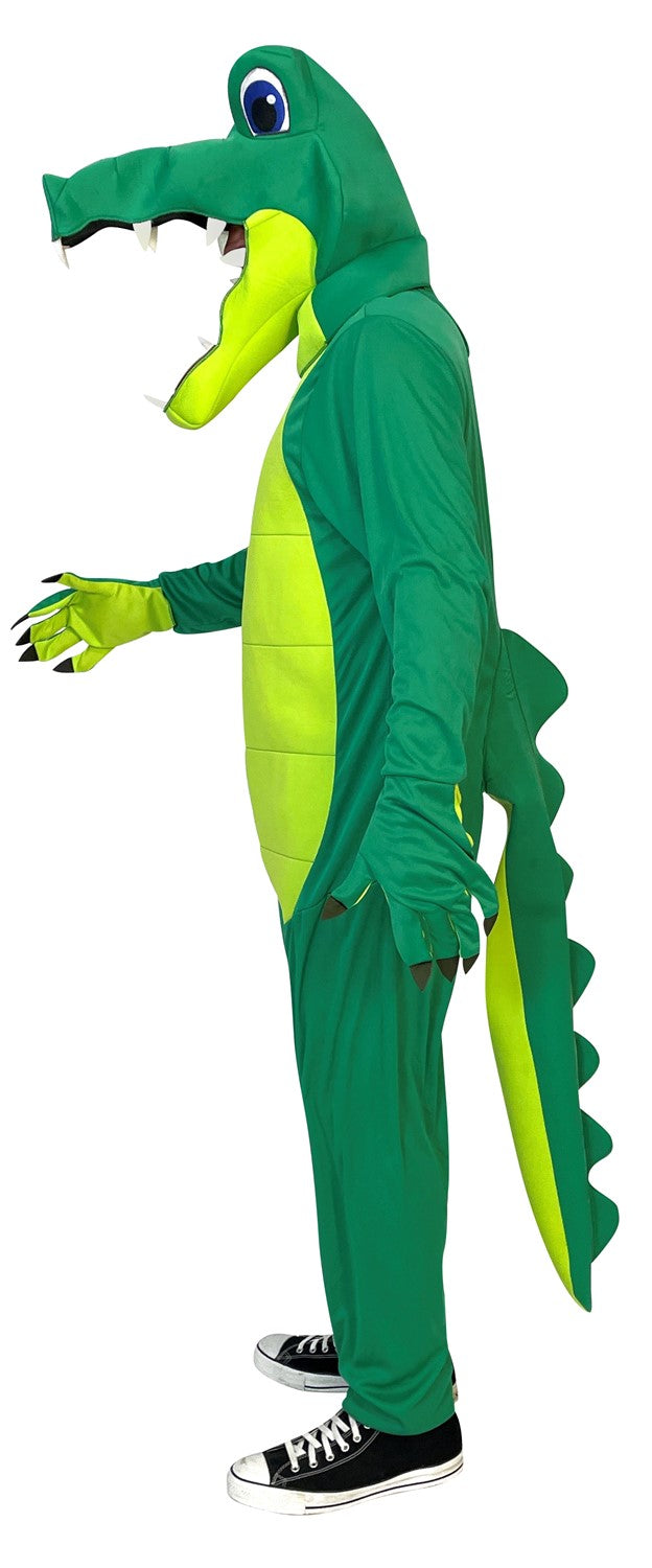 Rasta Imposta Alligator Kostüm Erwachsene Overall mit Kopfteil