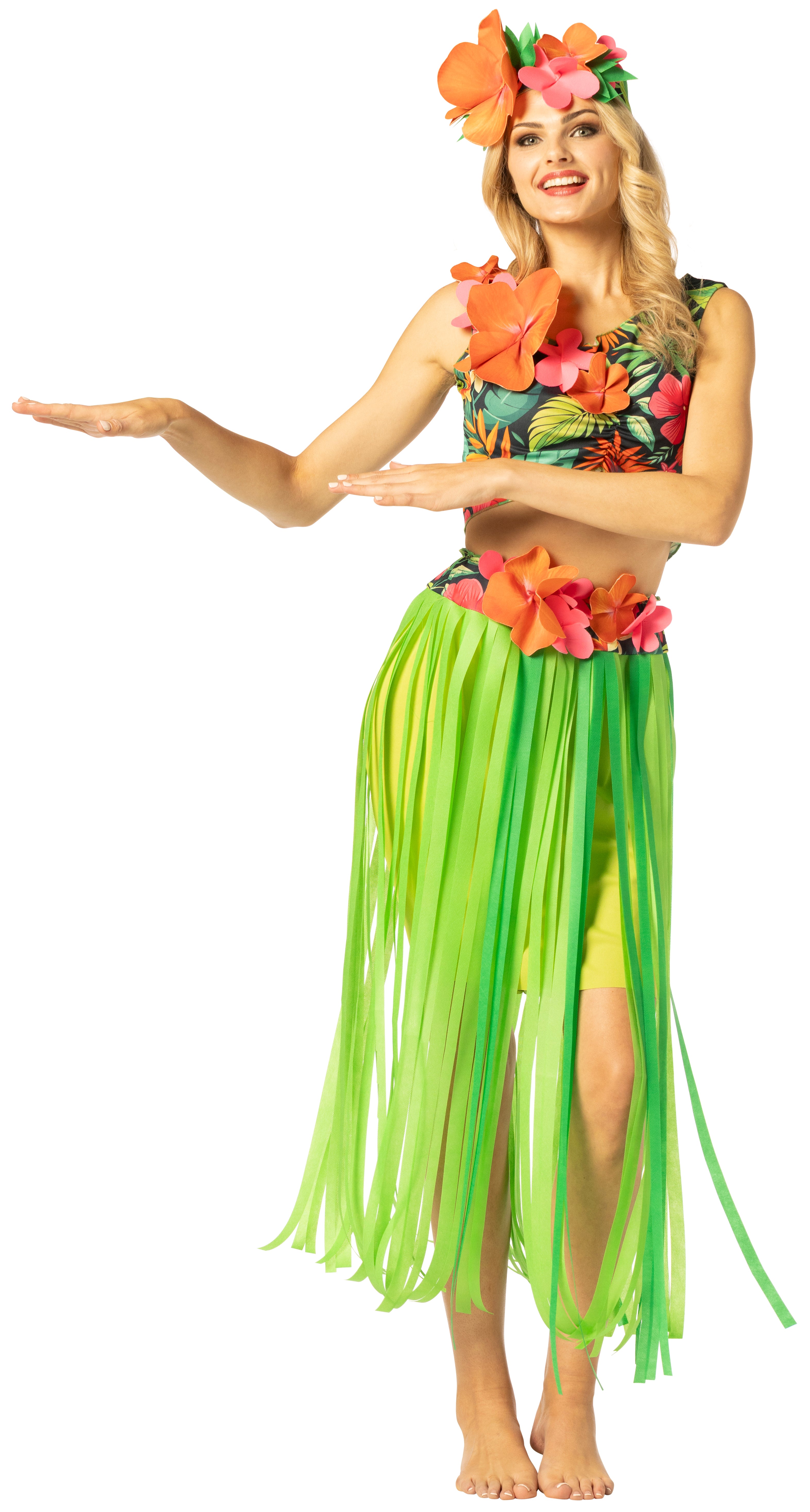 Rasta Imposta Hula Girl Damenkostüm Hawaii 4-10 Blumen
