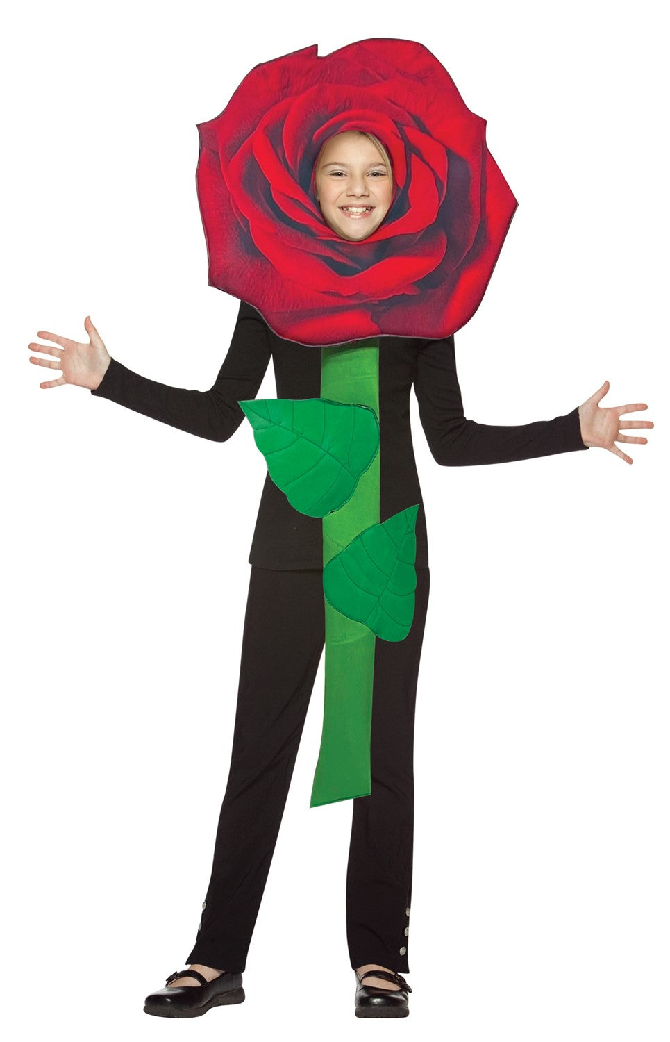Rasta Imposta Rose Flower Kinderkostüm 7-10 rote Rose