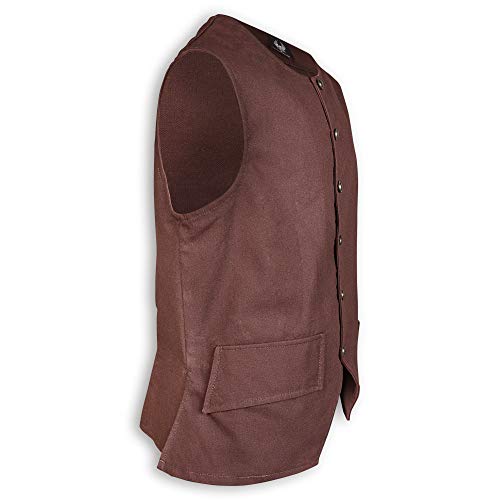 Mytholon Fletcher Weste Braun S Baumwolle Canvas Piratenweste