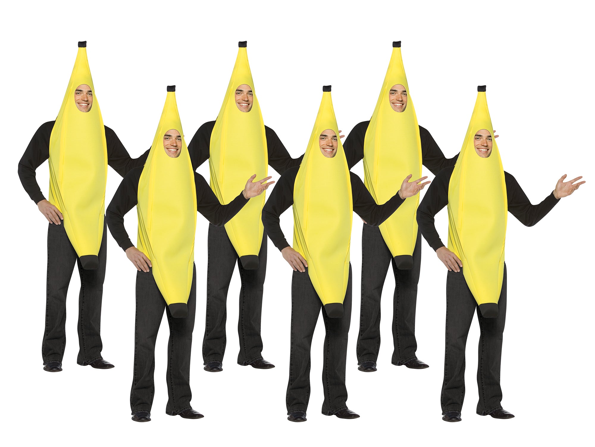 Rasta Imposta Banana 6er Gruppenkostüm Banane Einheitsgr.