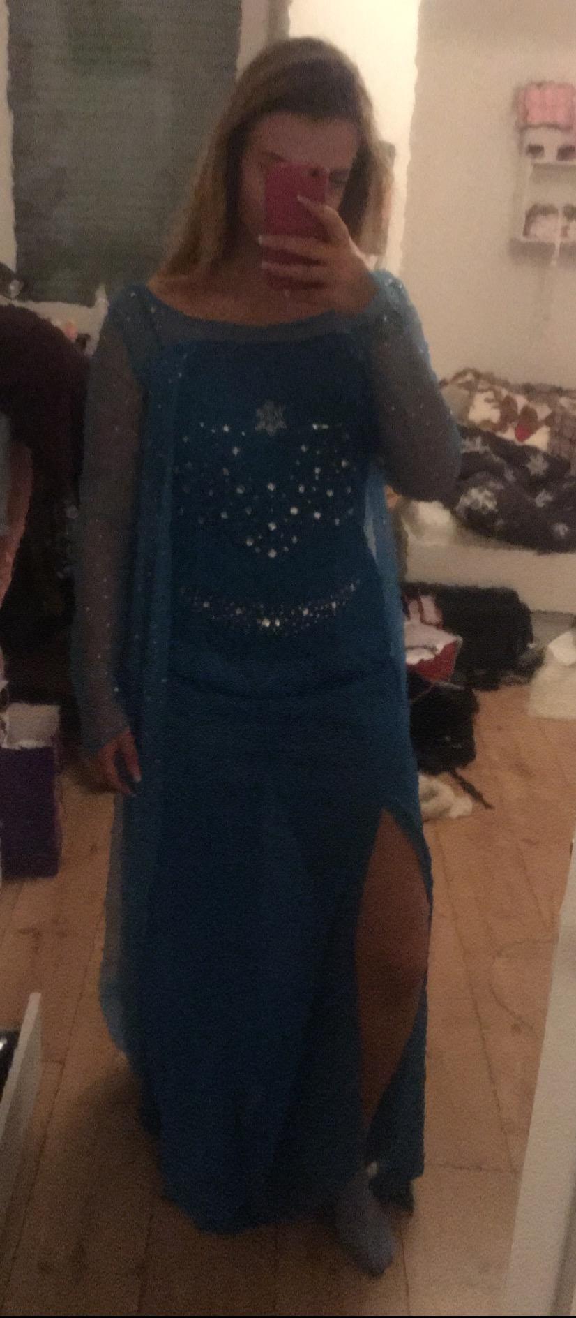 Katara Prinzessin Elsa Kleid Blau Glitzer Kostüm S Damen