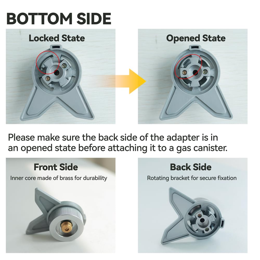 REDSUN Stove Accessories Butangas Adapter EN417 2er-Pack