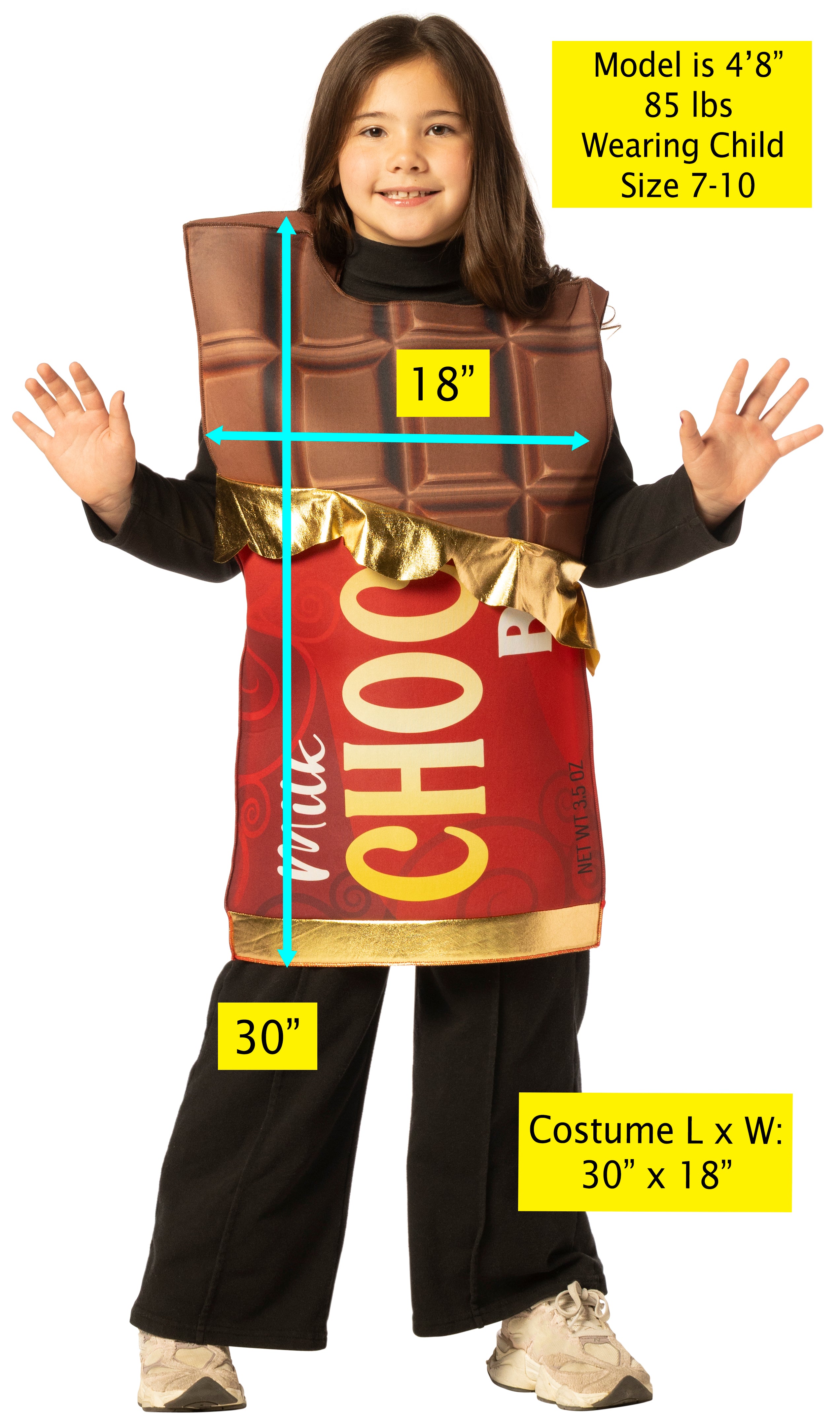 Rasta Imposta Children's Milk Chocolate Bar Kostüm 7-10