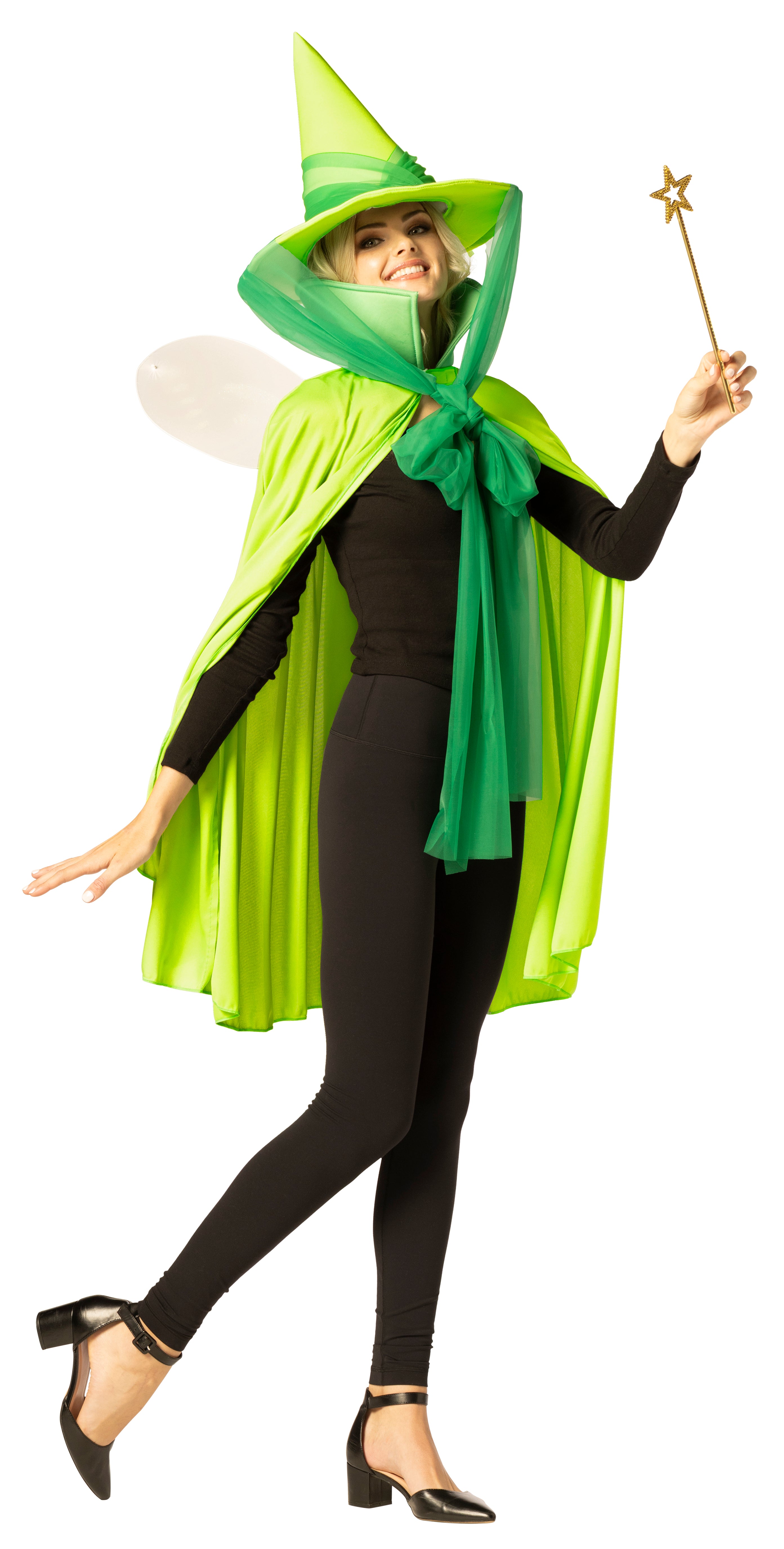 Rasta Imposta Fairy Godmother Fee Kostüm Grün 4-tlg One Size