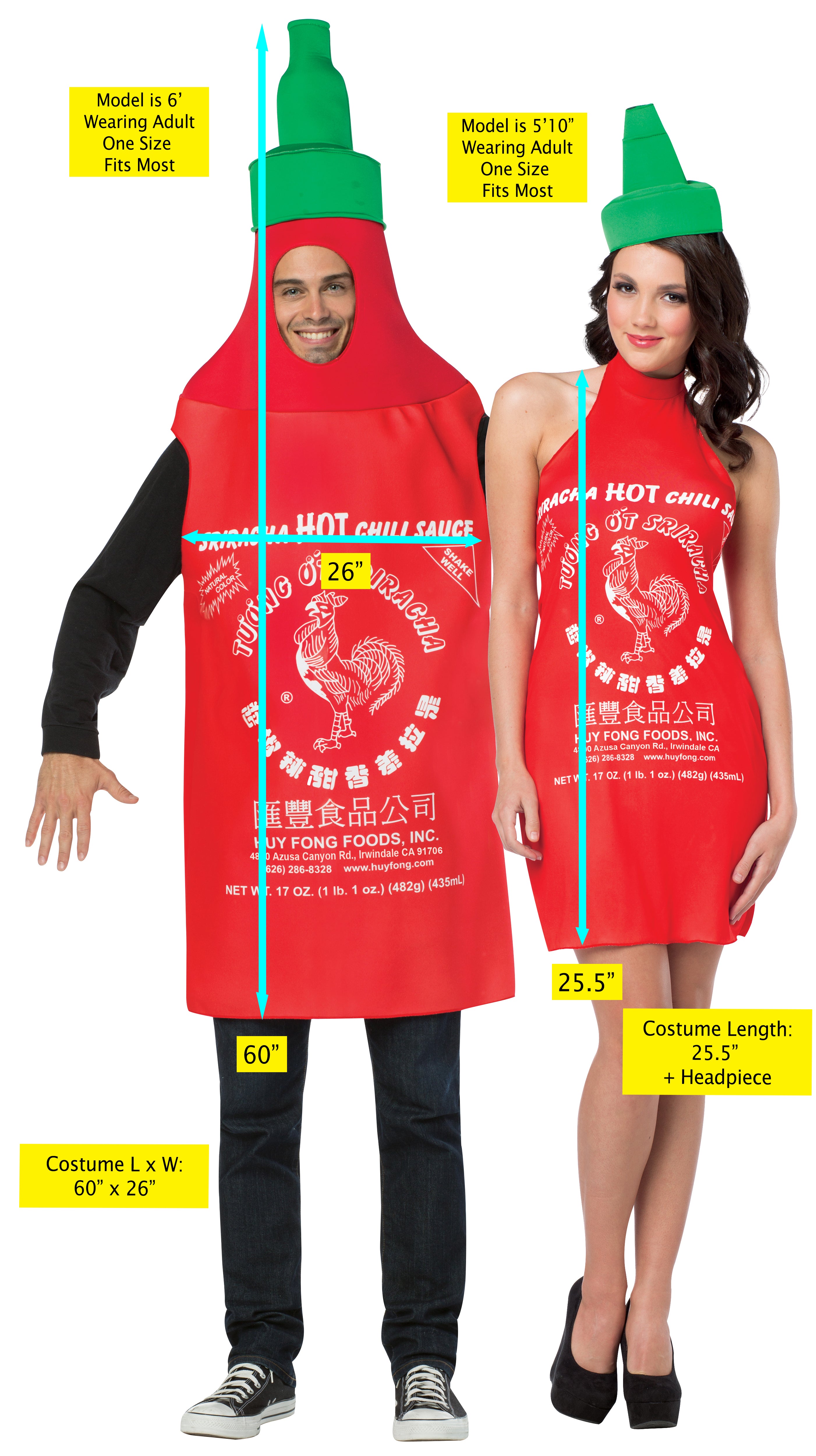 Rasta Imposta Sriracha Paarkostüm Tunika und Kleid mit Hut