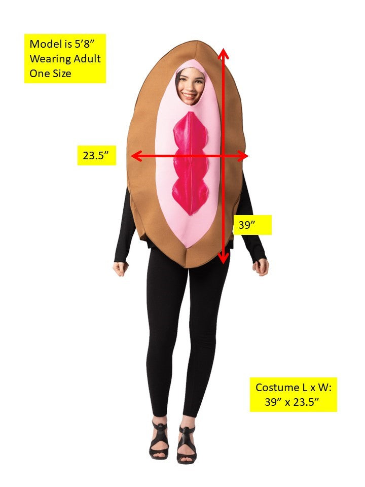 Rasta Imposta Brown Vagina Kostüm Einheitsgröße Braun