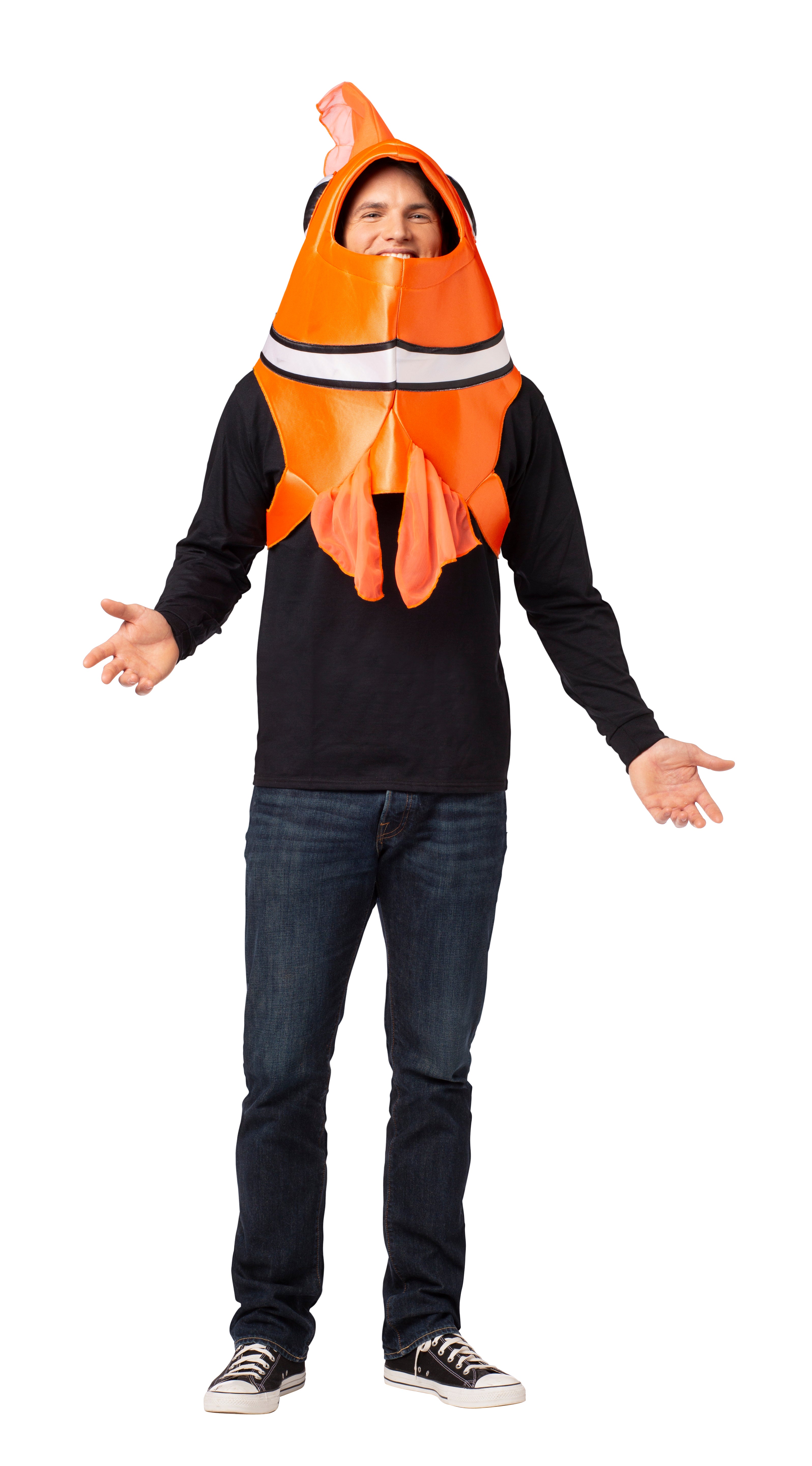 Rasta Imposta Clownfisch Kopfbedeckung Kostüm Orange One Size