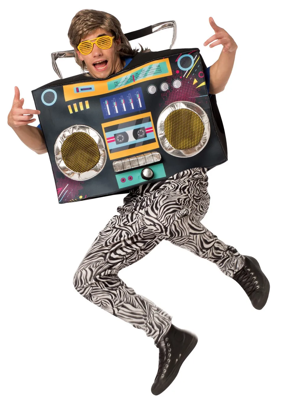 Rasta Imposta Boombox Radio Kostüm One Size 80er Tunika