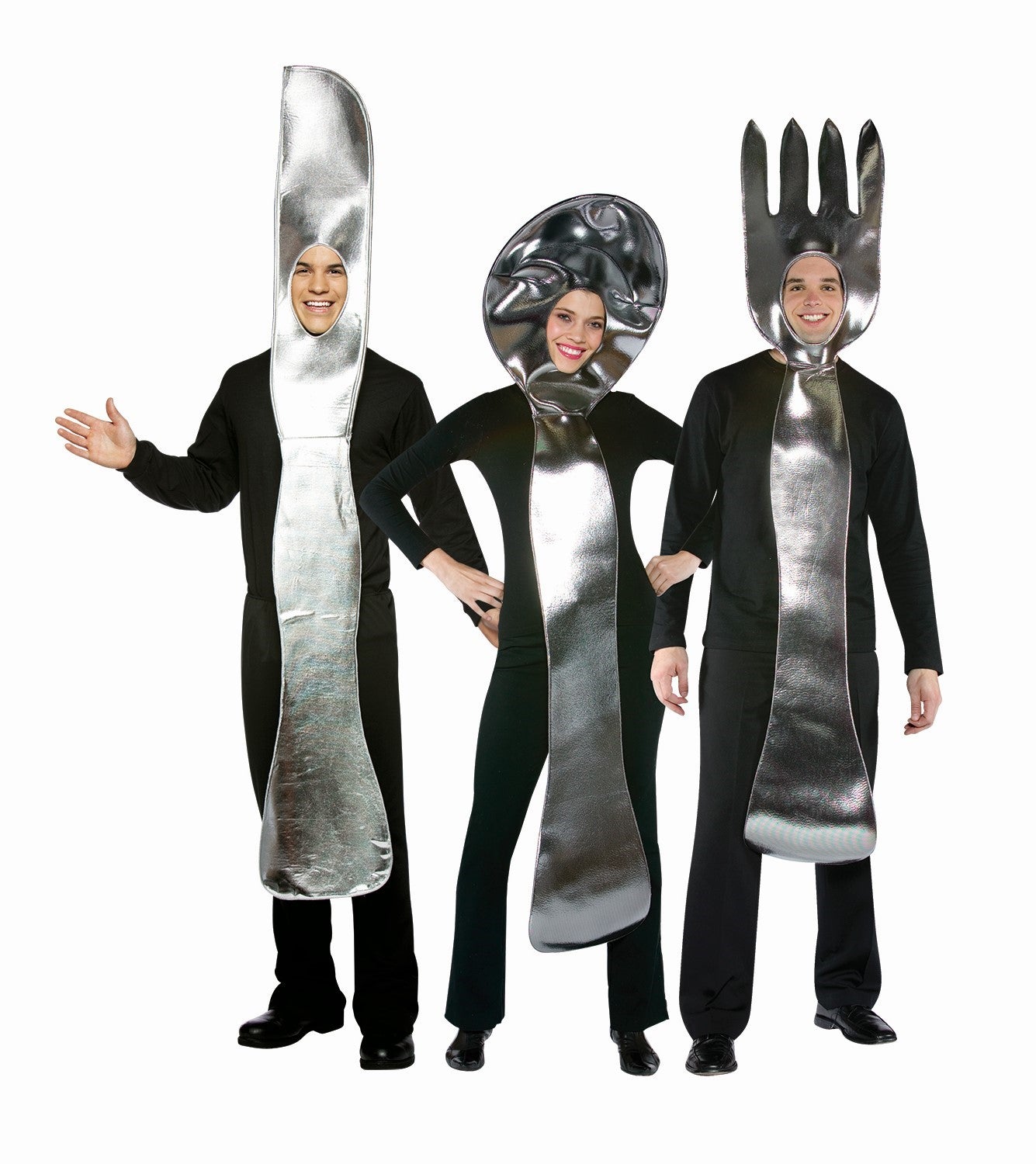 Rasta Imposta Utensil 3er Besteck Kostüm One Size Silber