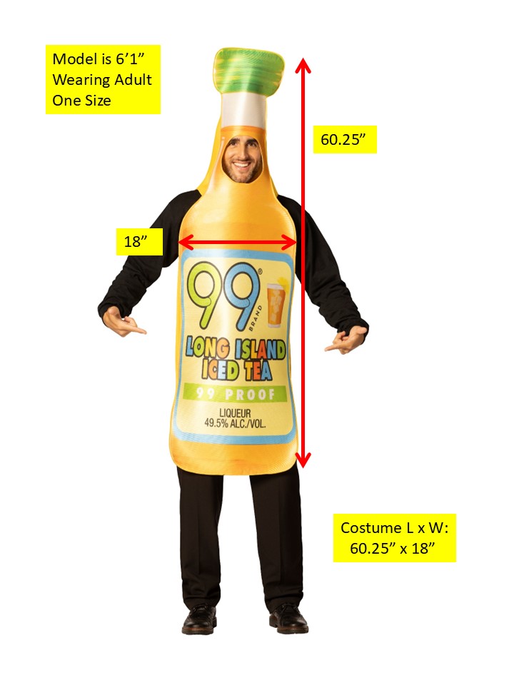 Rasta Imposta 99 Long Island Iced Tea Tunika-Kostüm One Size Erwachsene