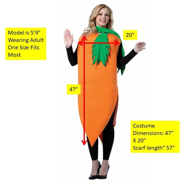 Rasta Imposta Carrot Karotten Kostüm One Size Orange