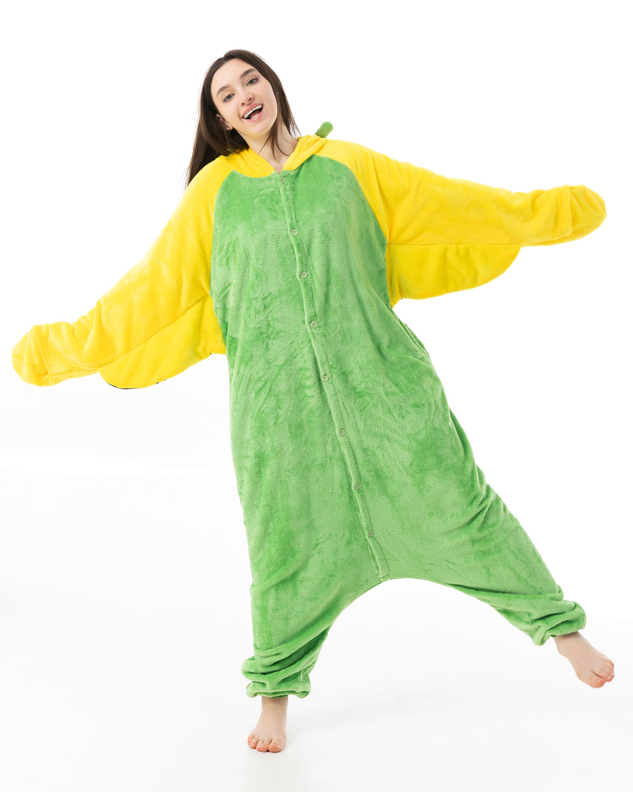 Katara 1744 Wellensittich Kostüm Onesie Fleece Unisex