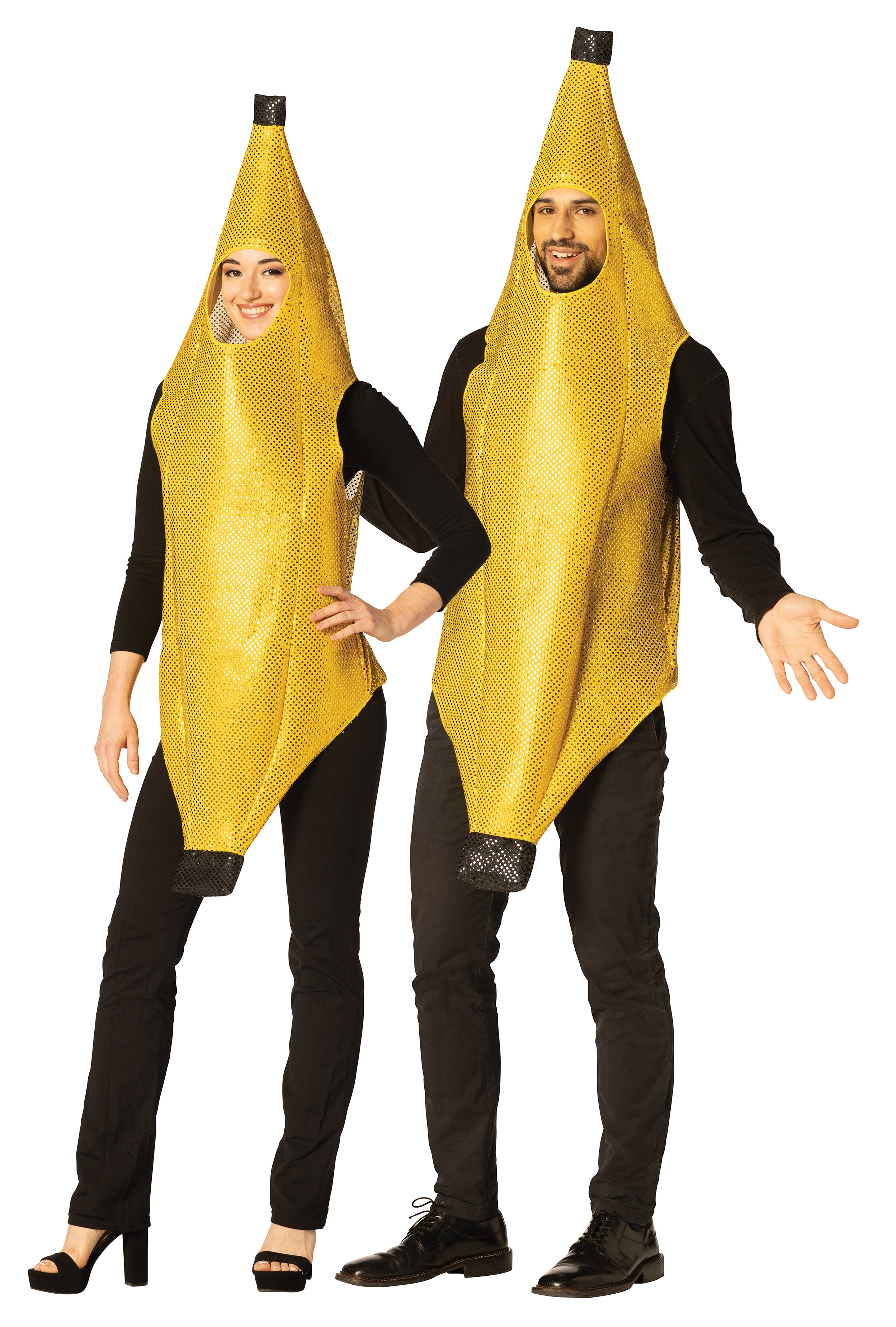 Rasta Imposta Glitzy Banana Paarkostüm XXS und OS Paillette