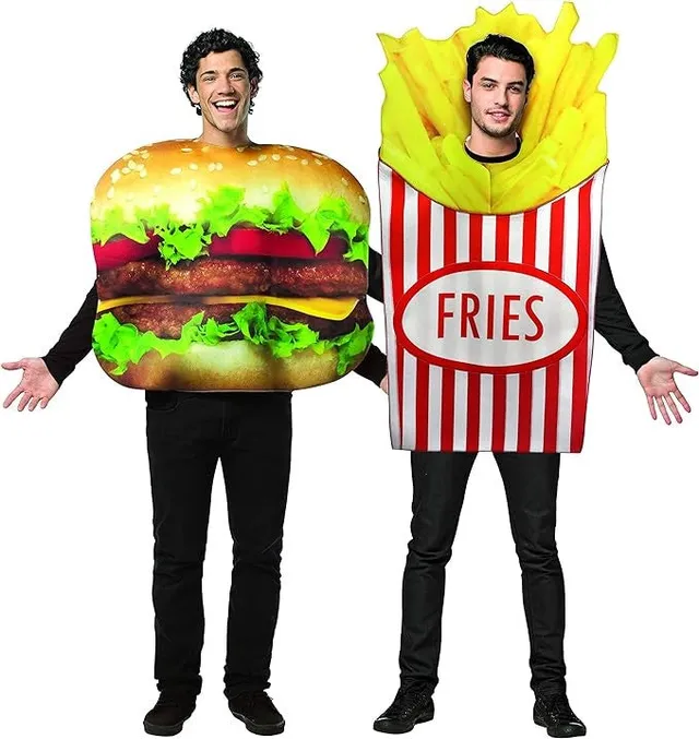 Rasta Imposta Cheeseburger French Fries Paarkostüm Einheitsgröße