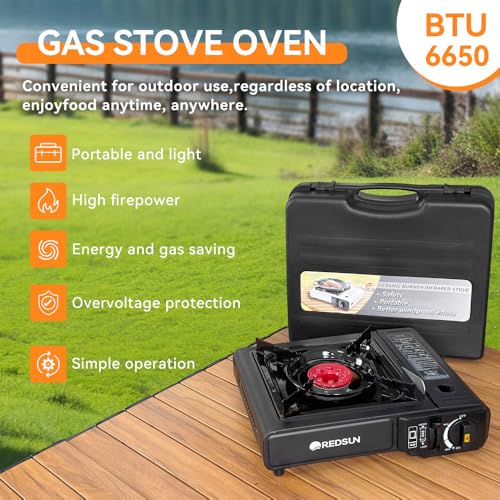 REDSUN AC Campingkocher Upgrade Keramik 1,95 kW Piezo