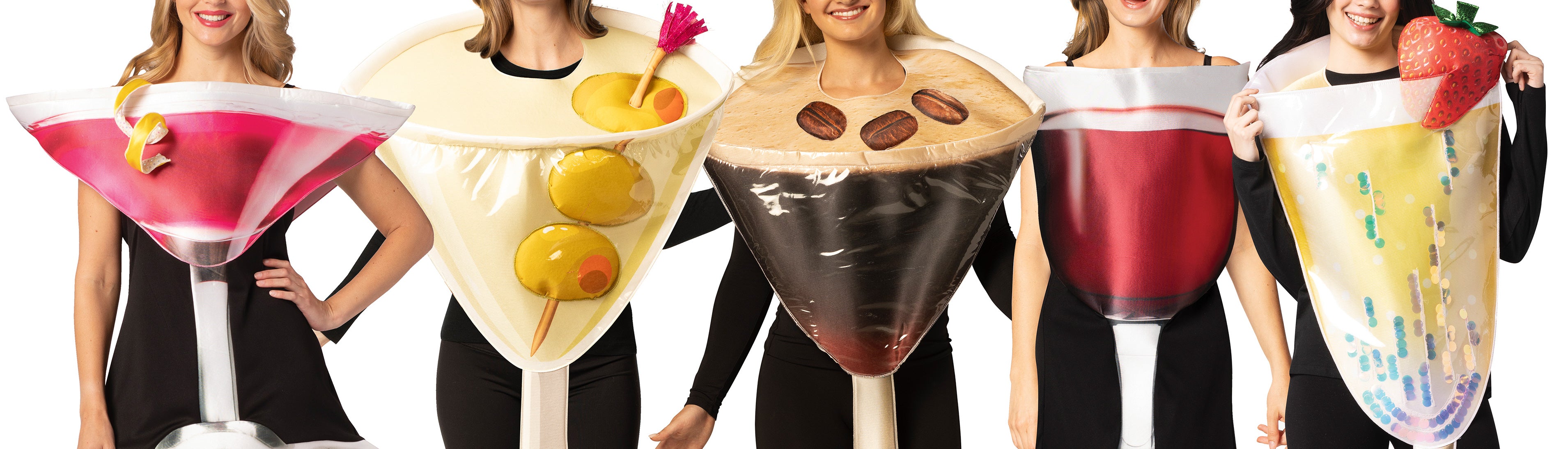 Rasta Imposta Cocktails Gruppenkostüm 5er Set One Size Schaum