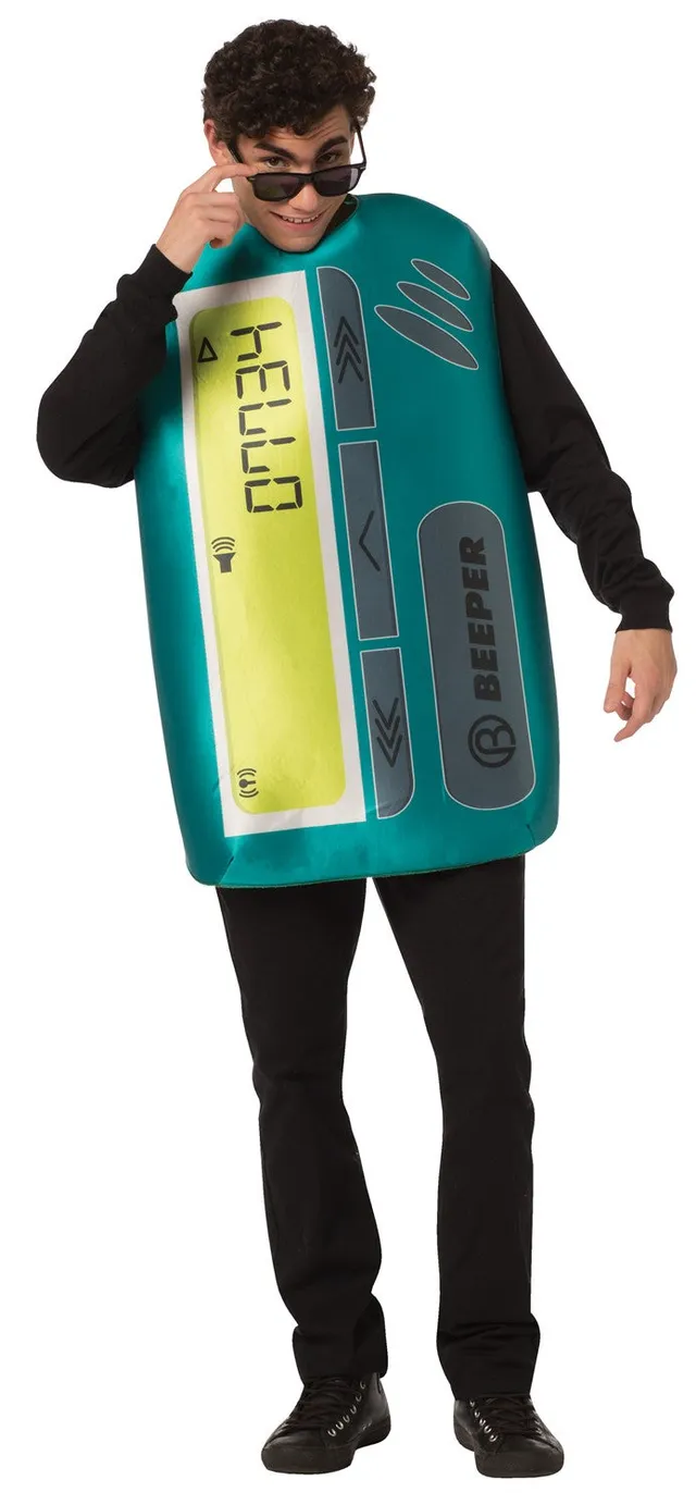 Rasta Imposta Retro Beeper Kostüm Tunika 90er Einheitsgröße
