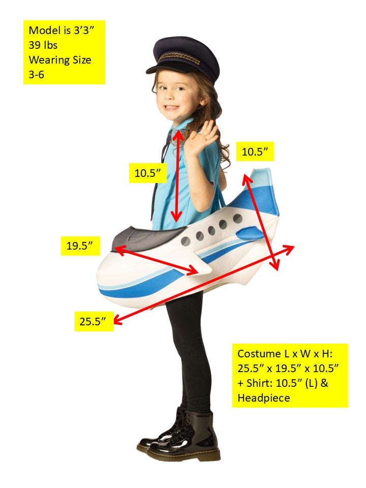 Rasta Imposta Flugzeug Kinderkostüm Set Größe 3-6