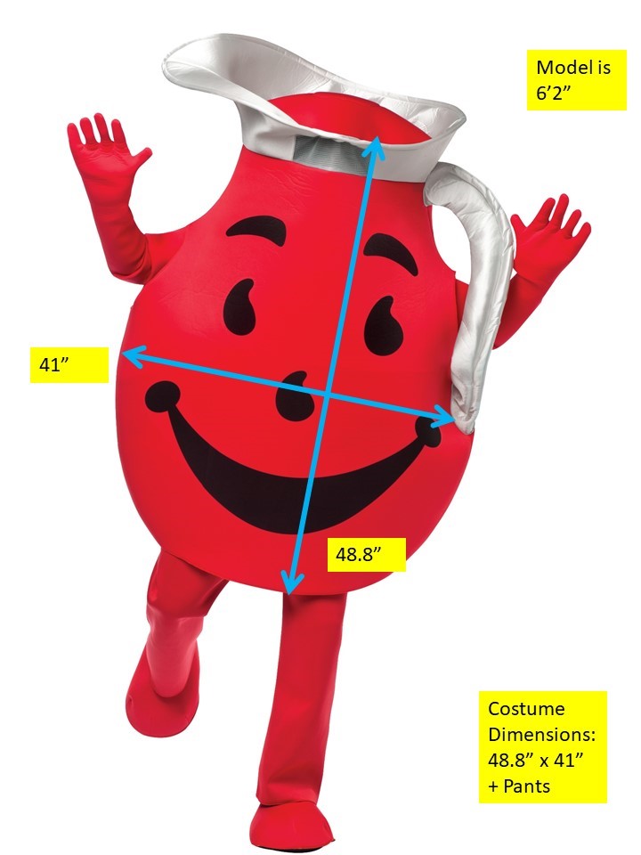 Rasta Imposta Kool Aid Deluxe Kostüm Rot One Size Polyester