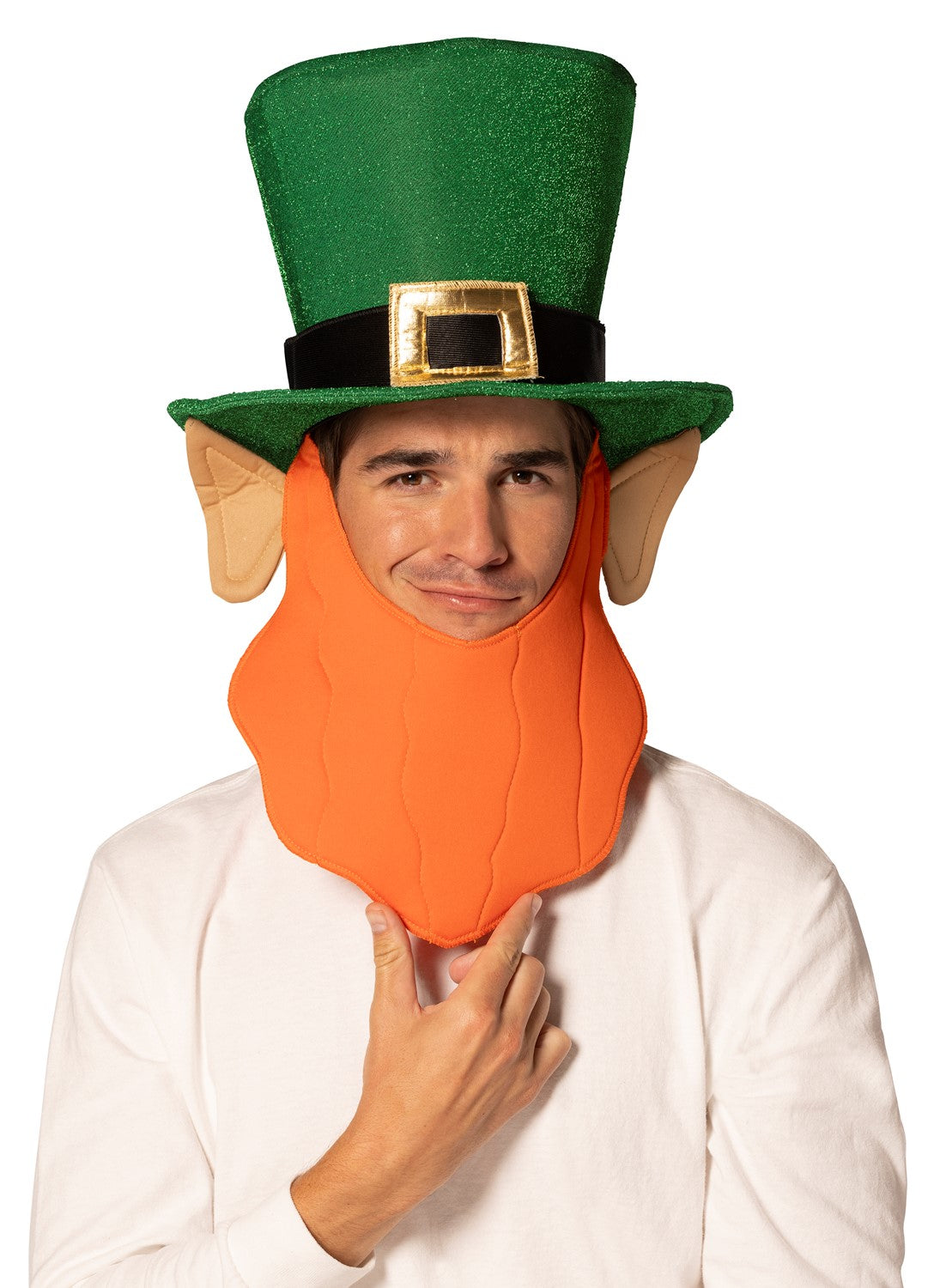Rasta Imposta Leprechaun Hut mit Bart One Size Grün