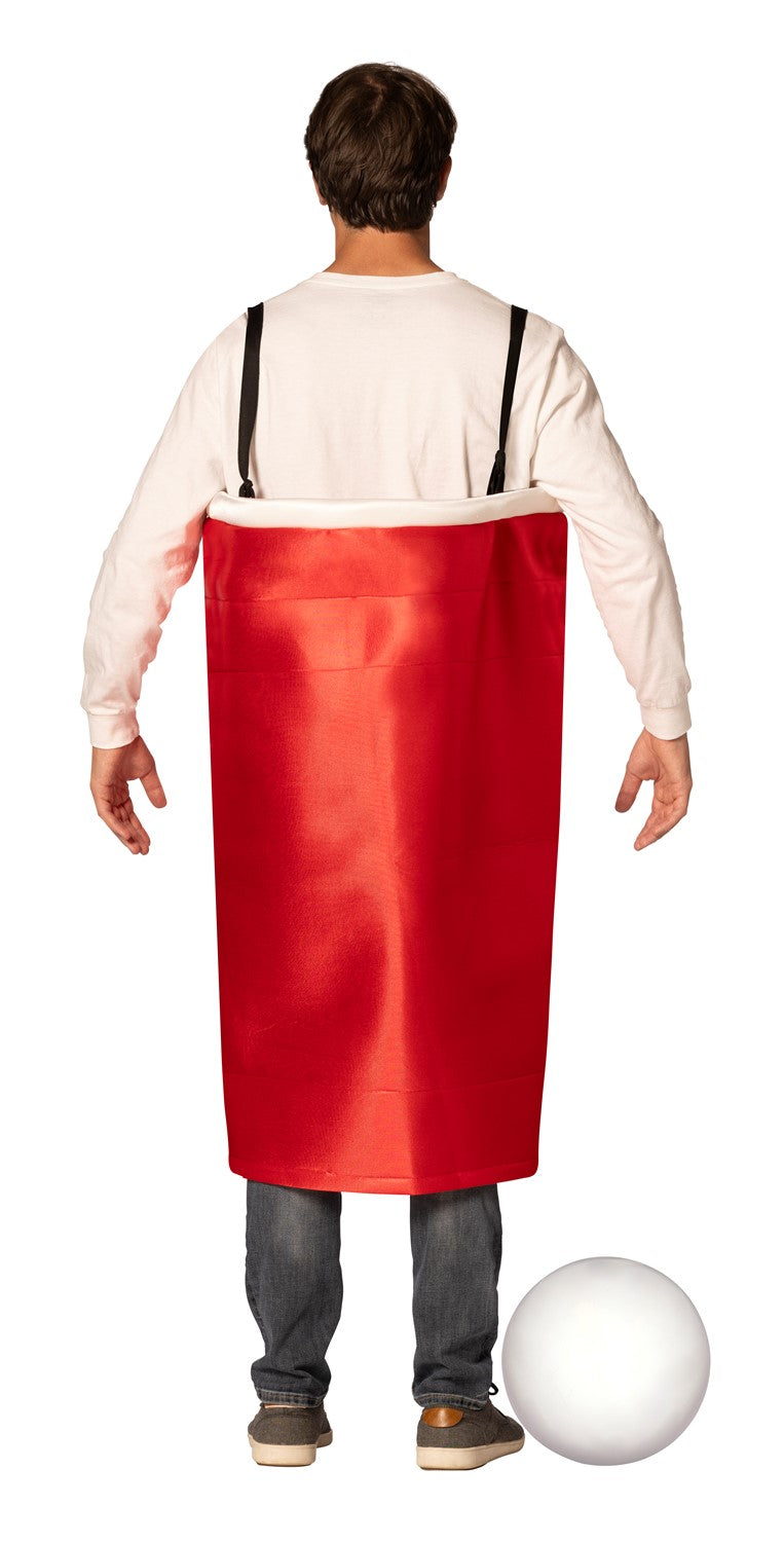Rasta Imposta Red Beer Pong Cup Kostüm rot Einheitsgröße