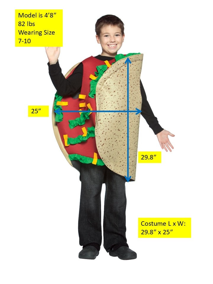 Rasta Imposta Taco Kinderkostüm 7-10 Lebensmittel