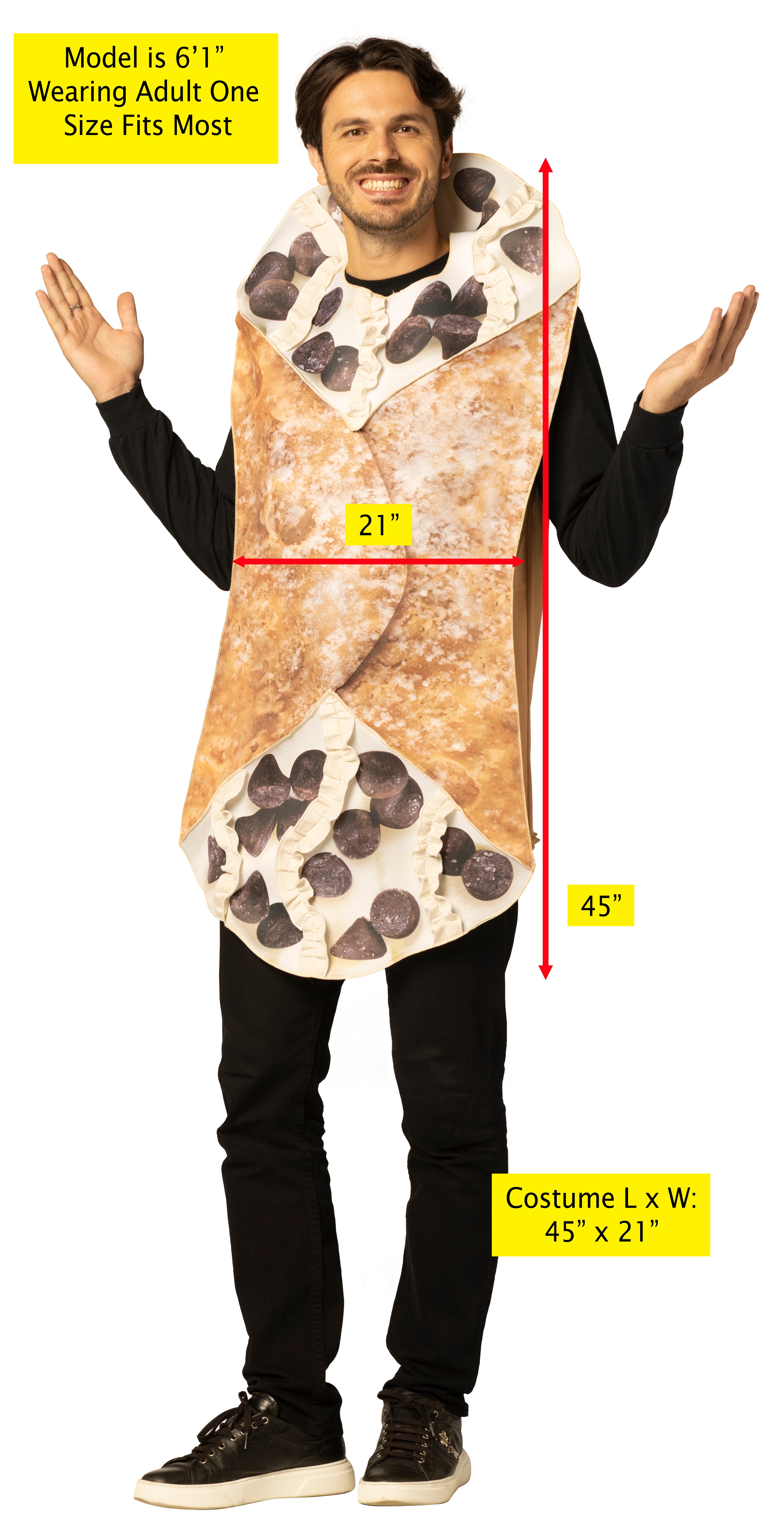 Rasta Imposta Cannoli Dessert Kostüm One Size