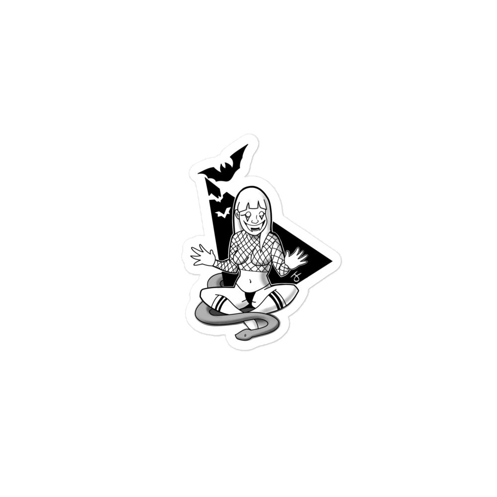 Black Snake Hey Smiley Vinyl Sticker 7,5 cm Wasserdicht
