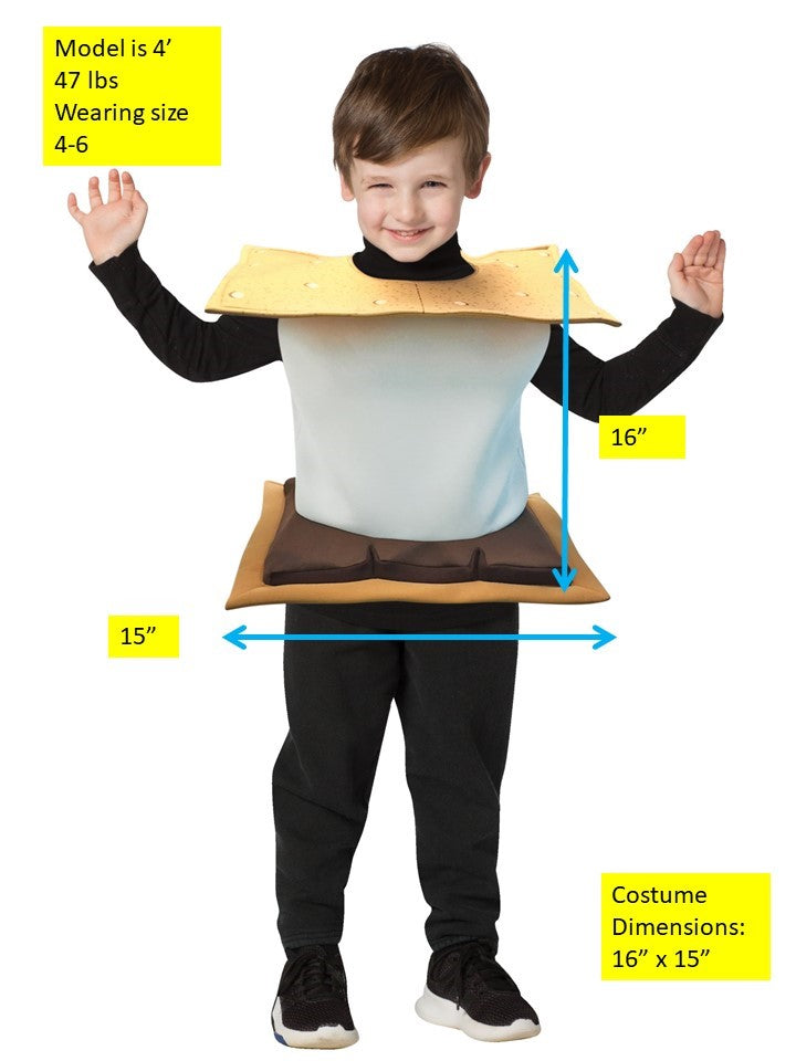 Rasta Imposta SMores Kinderkostüm 4-6 Polyester mit Schoko