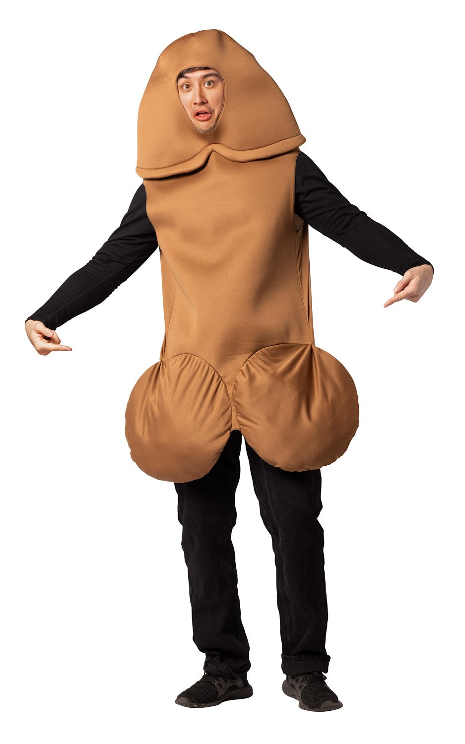 Rasta Imposta Penis Kostüm One Size Braun Polyester Tunika